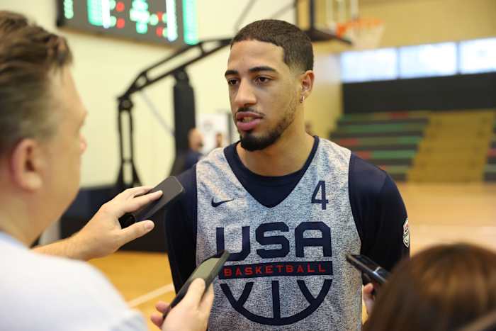 Indiana Pacers guard Tyrese Haliburton Team USA